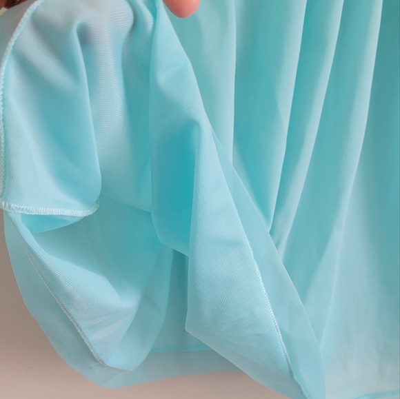 Vintage Sheer Lace Baby Blue Nightie - Picture 4 of 11